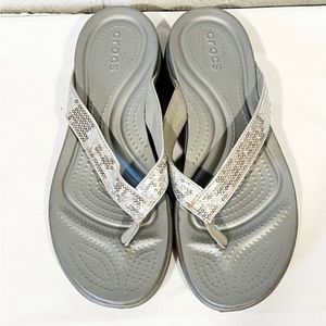 Croc Flops . Sequins . Size 10 . New